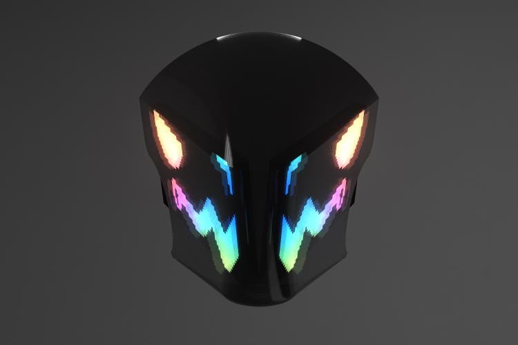 M16 Mark III Protogen Fursuit Visor – 3 mm Dyed PETG Plastic Cosplay Accessory