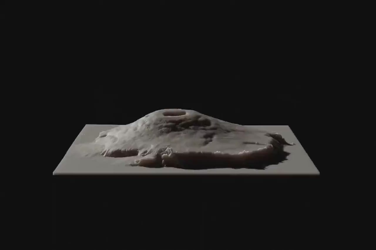 Mars 3D Printed Resin Topology Map of Olympus Mons | Highest 3D printed Resolution in the world | Perfect for Home Decor or Unique Gift