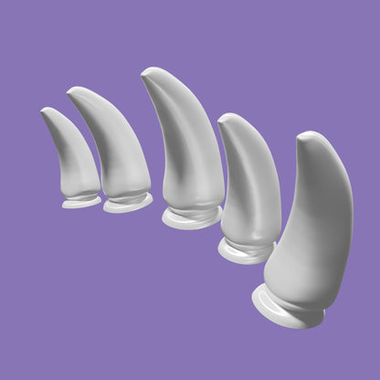 Fursuit Claws 5-Set (+ 1 spare) for Paws (3D-Printed) 40mm