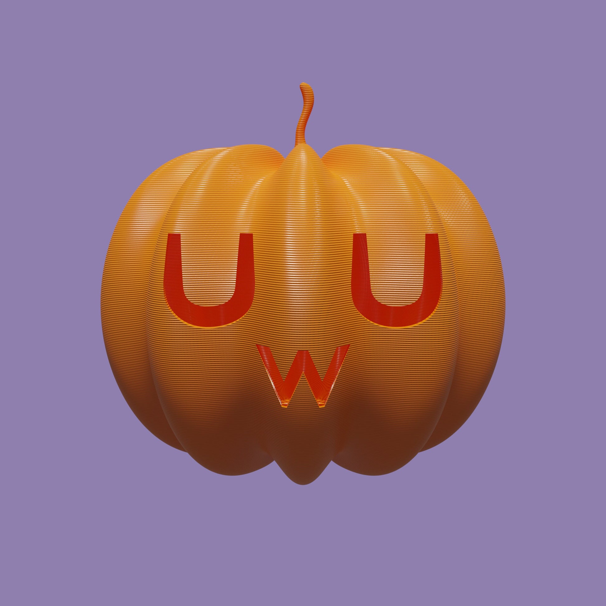 3D printed UwU/OwO pumpkin!