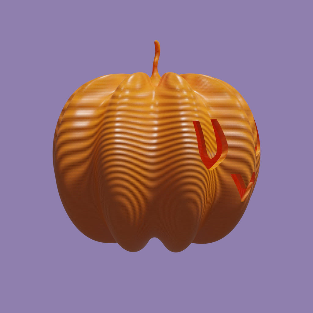3D Printed UwU/OwO Pumpkin - Kawaii Halloween Decoration