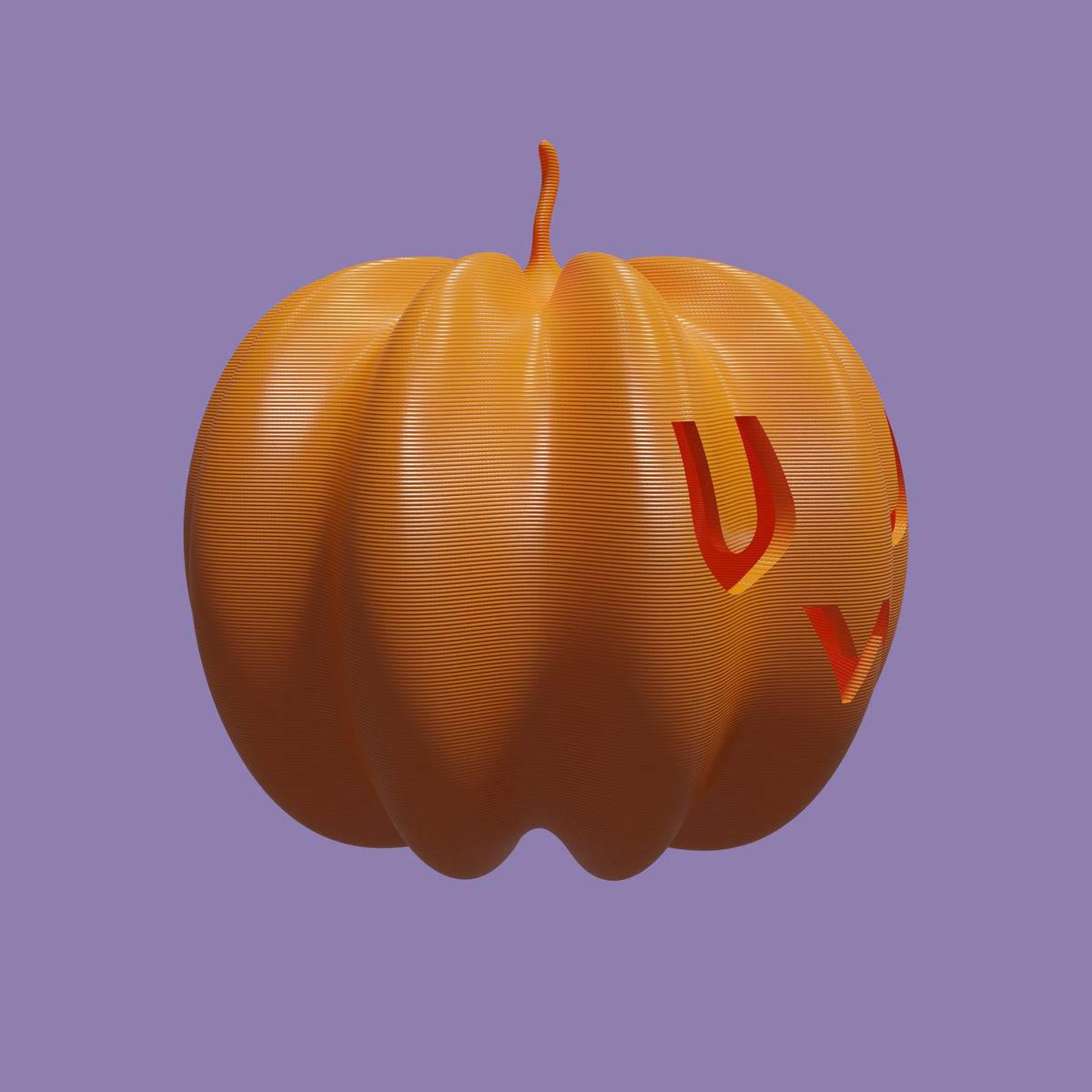 3D Printed UwU/OwO Pumpkin - Kawaii Halloween Decoration