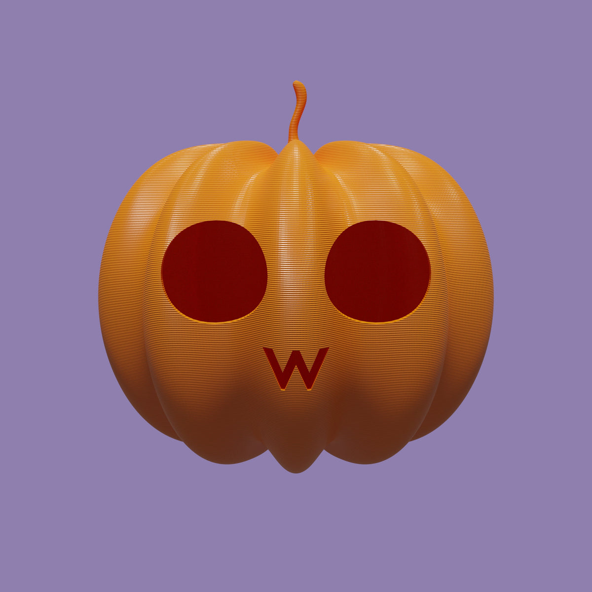 3D Printed UwU/OwO Pumpkin - Kawaii Halloween Decoration