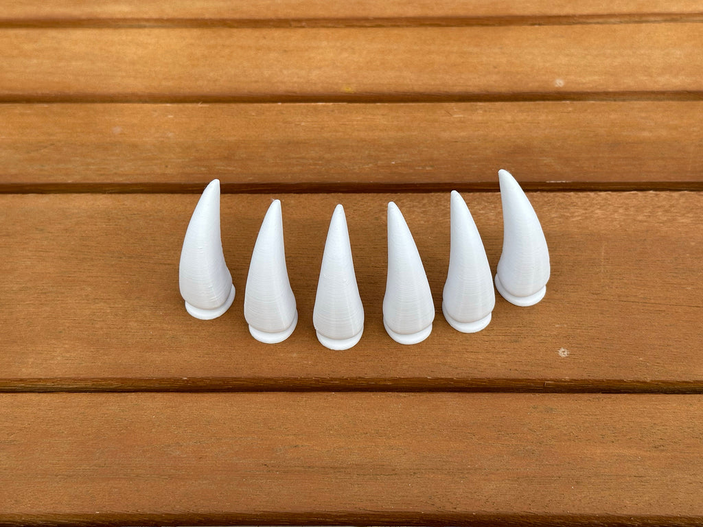 Fursuit Claws 5-Set (+ 1 spare) for Paws (3D-Printed) 40mm
