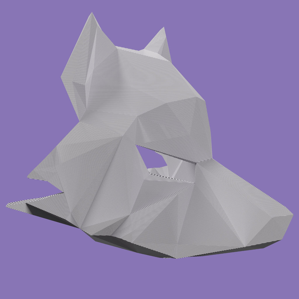 FULL SIZED 3D Printed Kitsune Mask