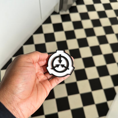 SCP logo patch 3D printed