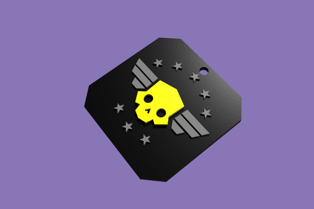 Helldivers 2 logo Keychain 3D printed! 65mm