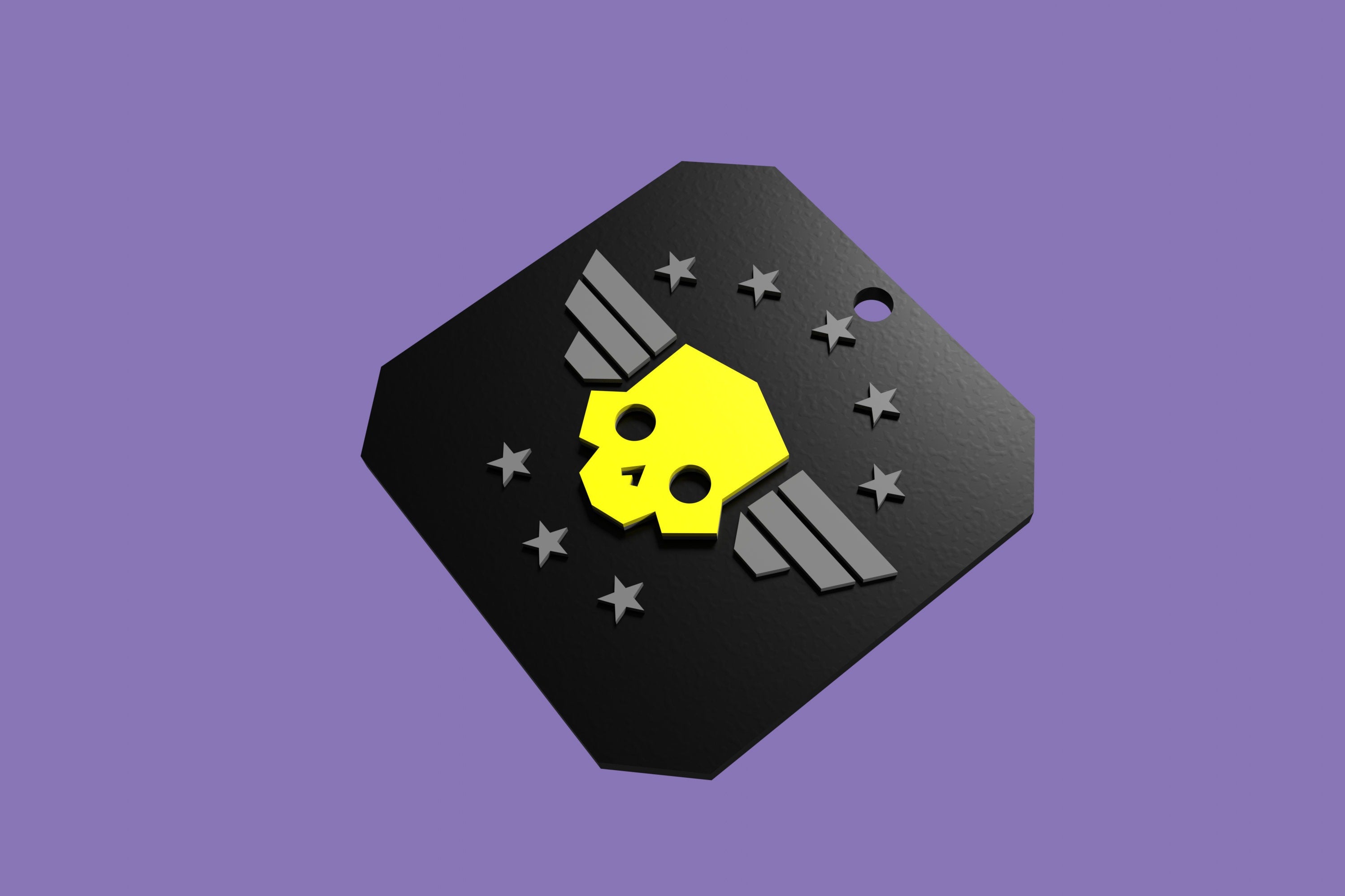 Helldivers 2 logo Keychain 3D printed! 65mm