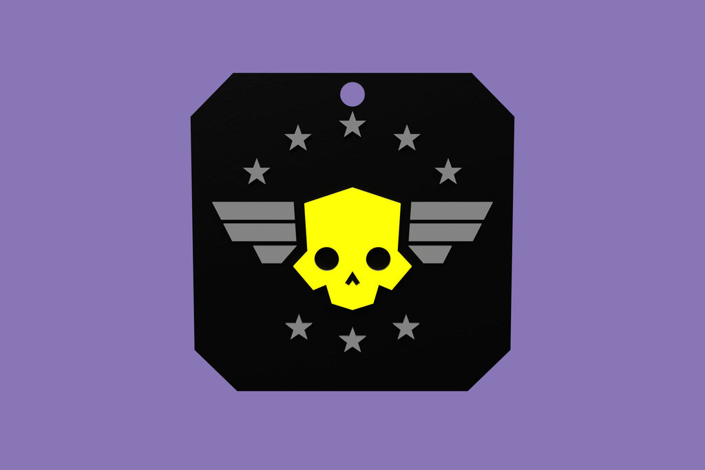 Helldivers 2 logo Keychain 3D printed! 65mm