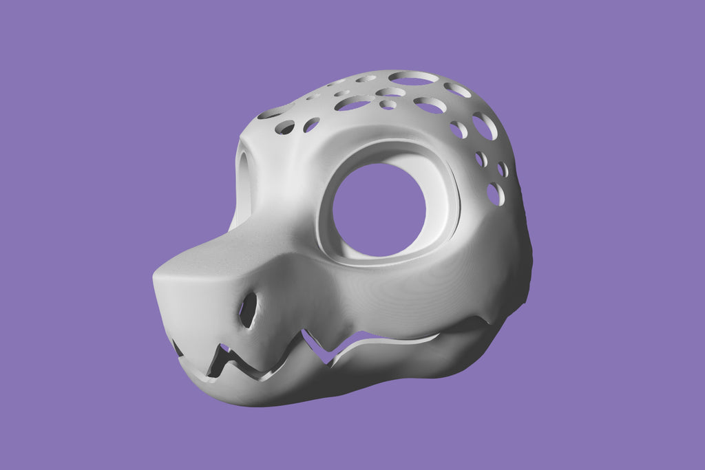 Wickerbeast Fursuit Head Base: 3D Printed Articulating Jaw