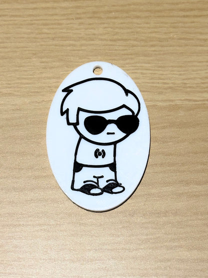 Dave Strider Homestuck Keychain - 3D Printed with High quality Sunlu PLA+