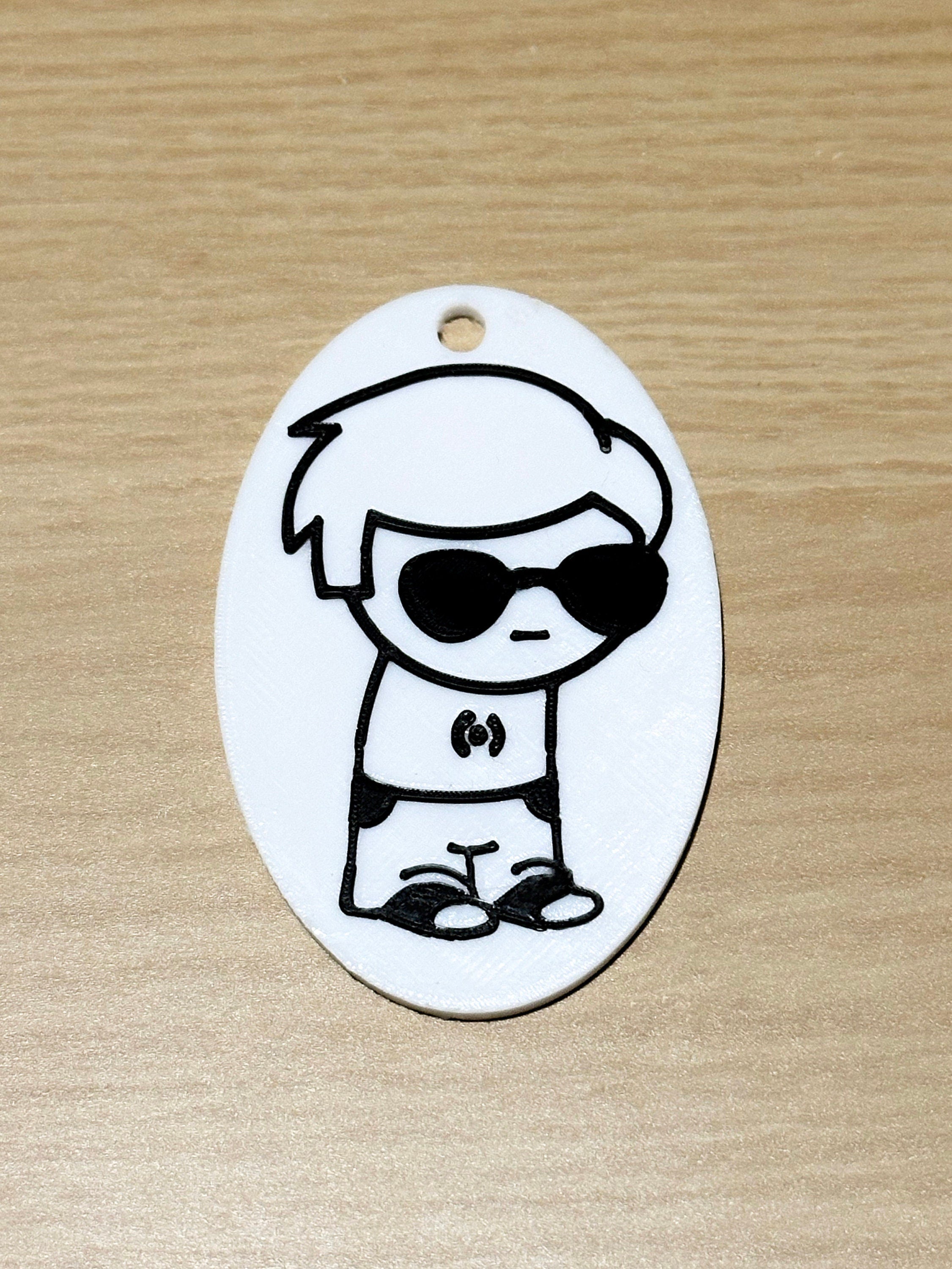 Dave Strider Homestuck Keychain - 3D Printed with High quality Sunlu PLA+