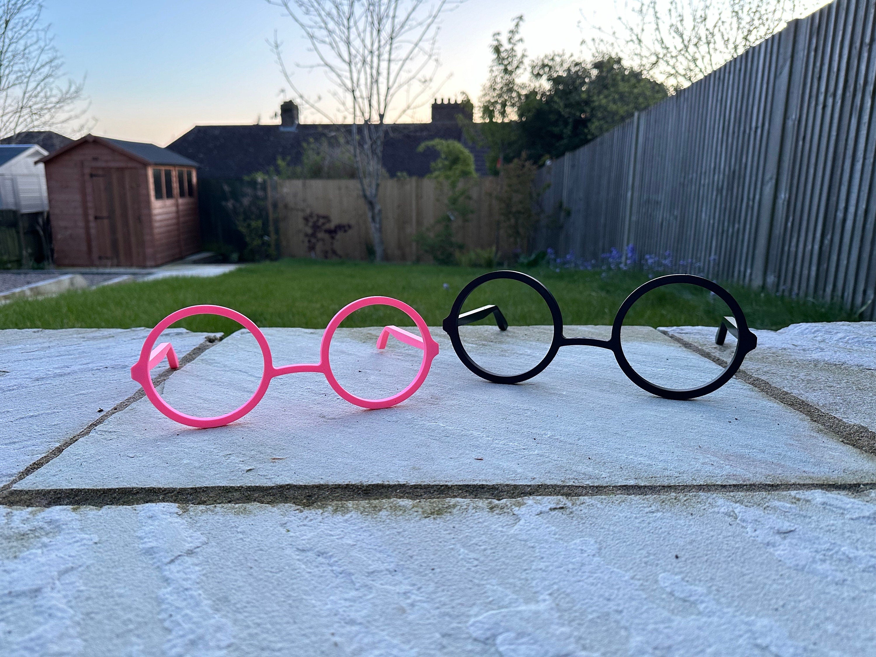 Round fursuit glasses 3D printed PLA+ Customizable Cosplay Eyewear