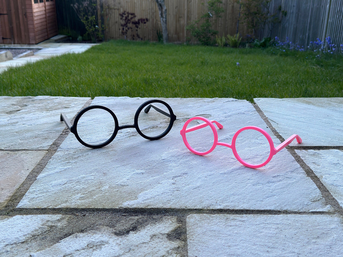 Round fursuit glasses 3D printed PLA+ Accessory Customizable Cosplay Eyewear