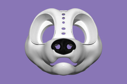 Toony Dog Canine 3D Printed Fursuit Head Base w/ eye blanks & nose! - Costume base for Furries