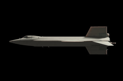 Side view of the North American X15 hypersonic rocket-powered aircraft.