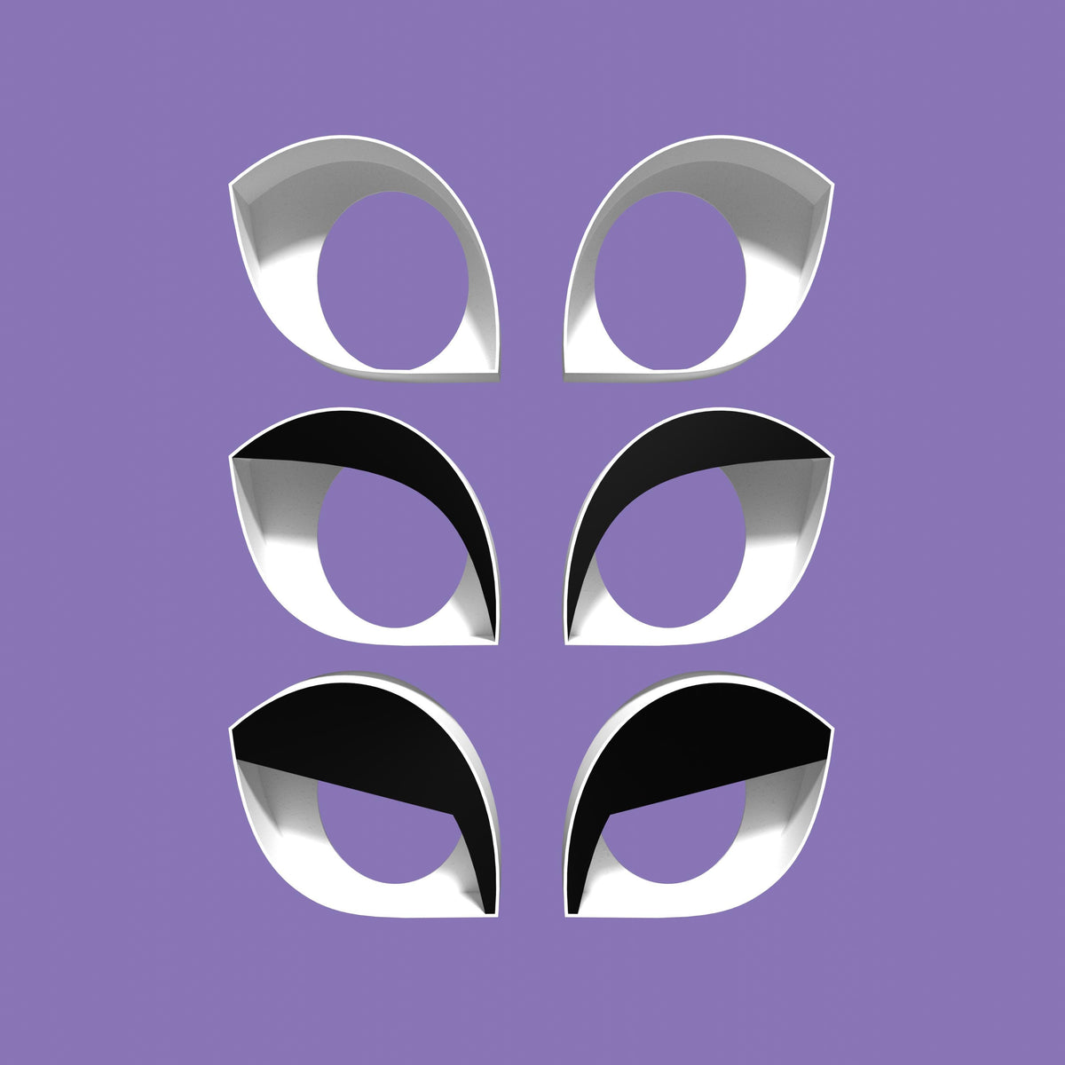 Kemono Fursuit Eye Blanks: 3D Printed PLA+ DIY Cosplay Eyes