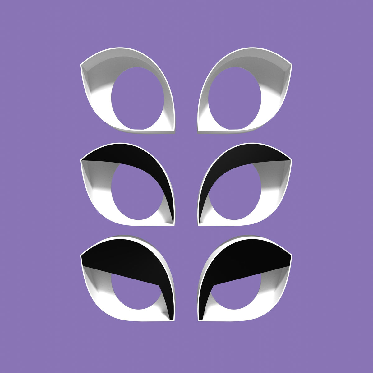 Kemono Fursuit Eye Blanks: 3D Printed PLA+ DIY Cosplay Eyes