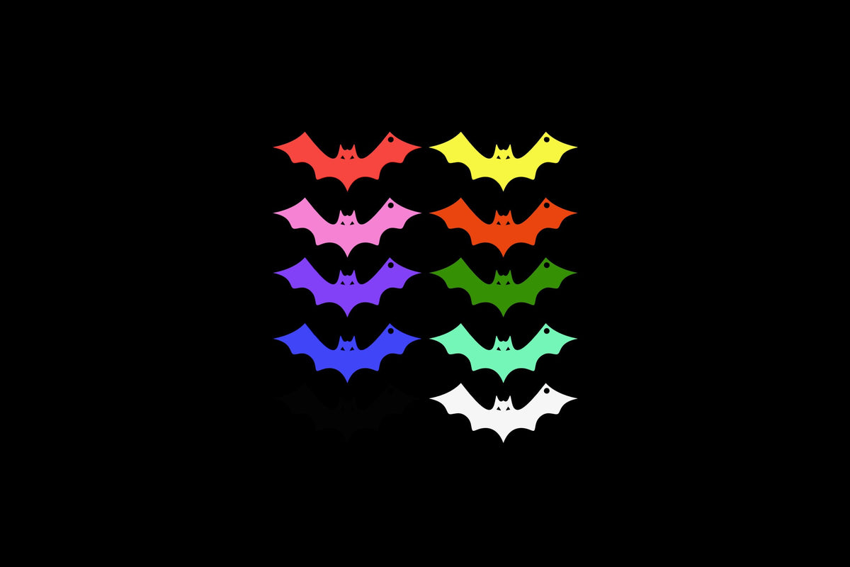 3D Printed Bat Keychain – Gothic Halloween Bat Accessory in Eco-Friendly PLA