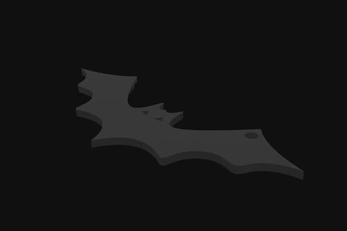 3D Printed Bat Keychain – Gothic Halloween Bat Accessory in Eco-Friendly PLA